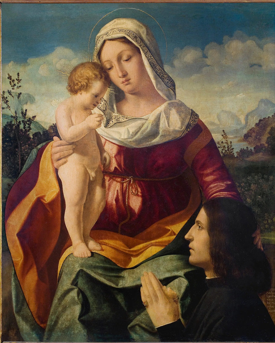Madonna col Bambino e donatore - Andrea Previtali