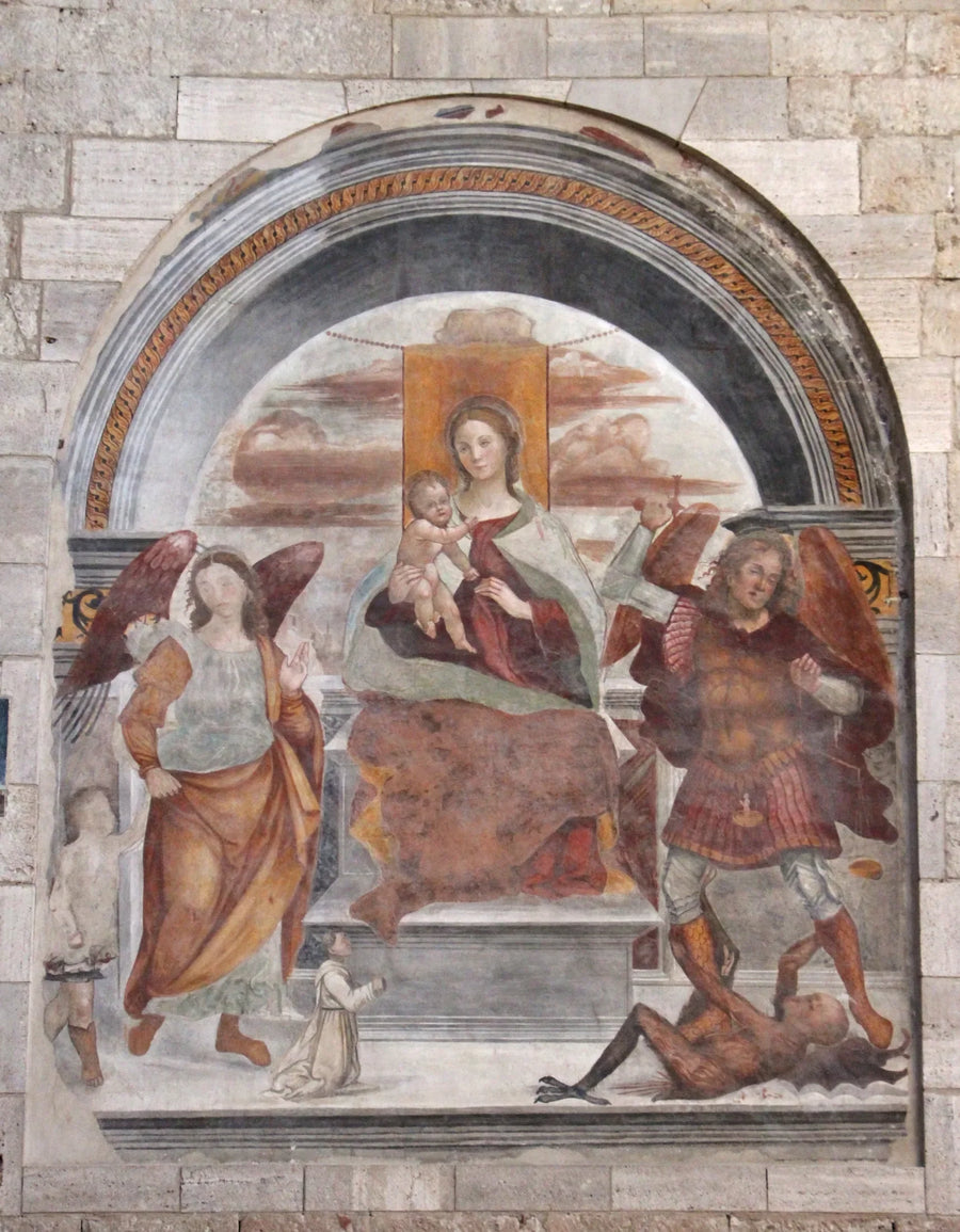 Madonna col Bambino, gli arcangeli michele e Raffaele, e un donatore - Il Sodoma (Giovanni Antonio Bazzi)