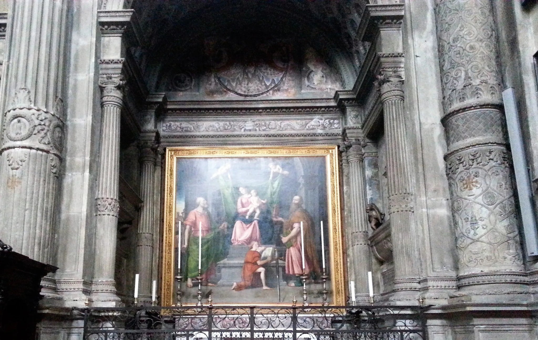Madonna con il Bambino, santi Pietro e Paolo e un angelo - Lorenzo Lotto image 1 reproduction artisanale de tableau