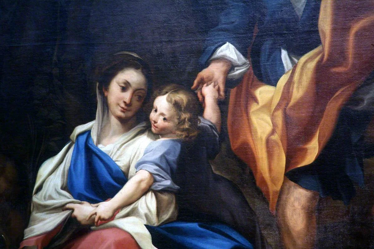 Madonna della Scodella (d'après Correggio) (détail) - Anton Raphael Mengs image 1 reproduction artisanale de tableau