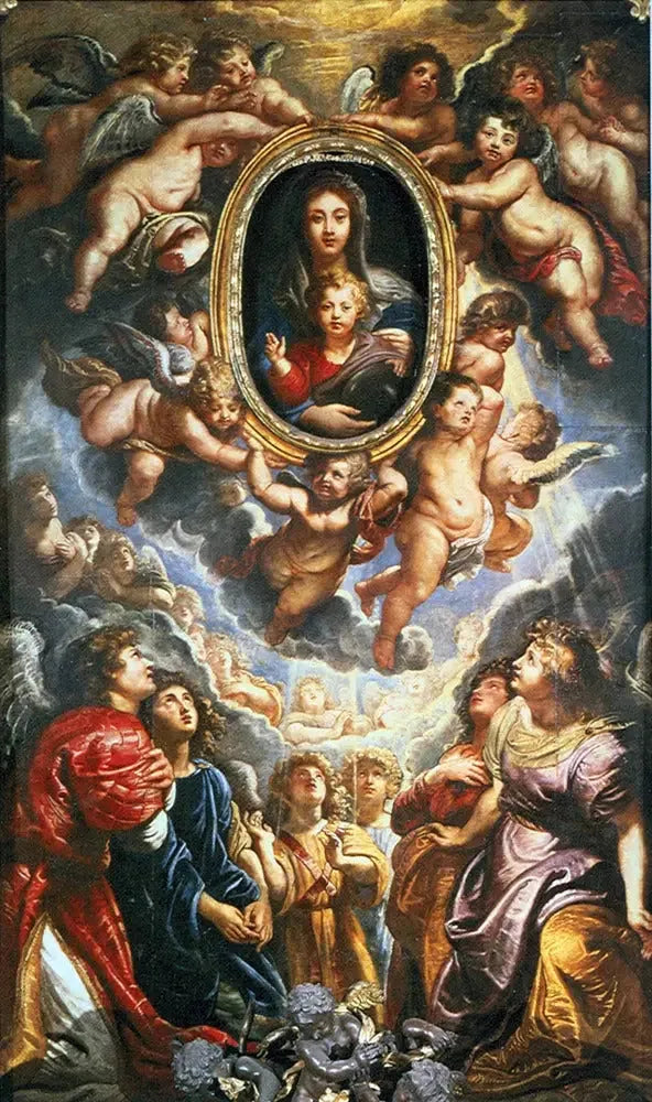 Madonna della Vallicella adorée des anges - Peter Paul Rubens image 1 copie de tableau peinte à la main