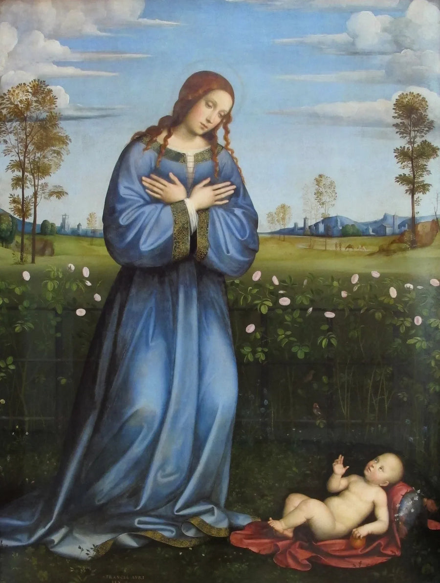 Madonna im Rosenhag - Francesco Francia
