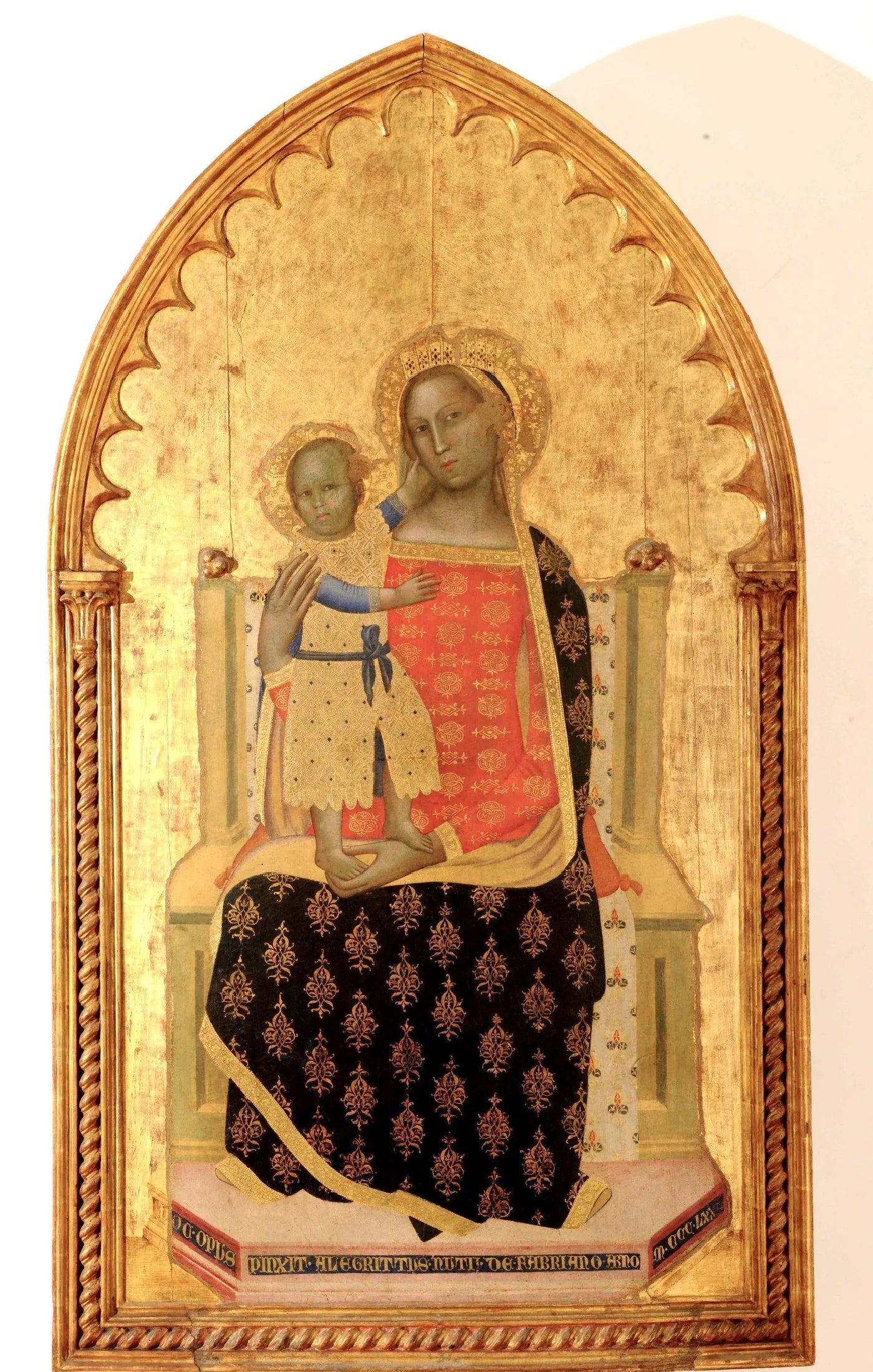 Madonna in trono avec l'enfant - Allegretto Nuzi image 1 reproduction artisanale de tableau