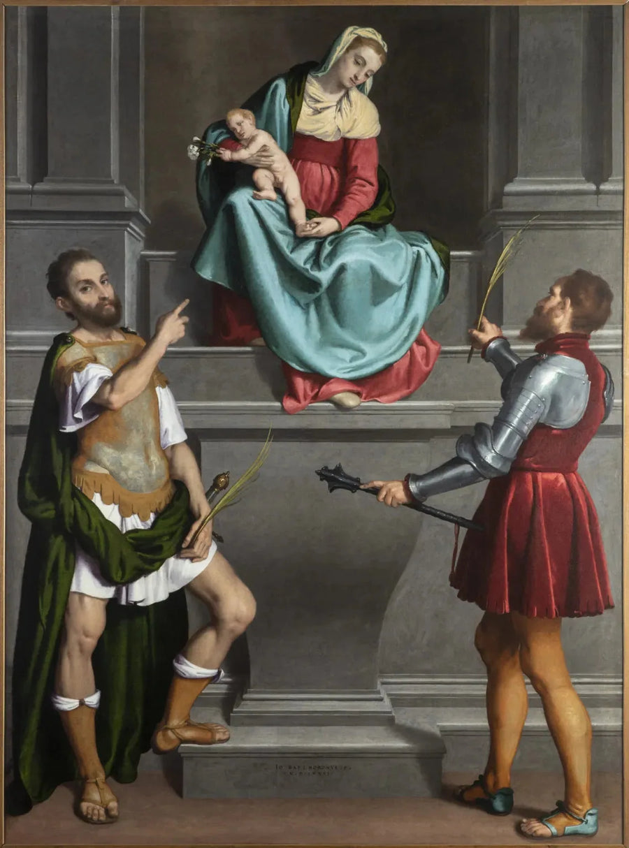 Madonna in trono con Bambino e i santi Vittore e Fidenzio - Giovanni Battista Moroni