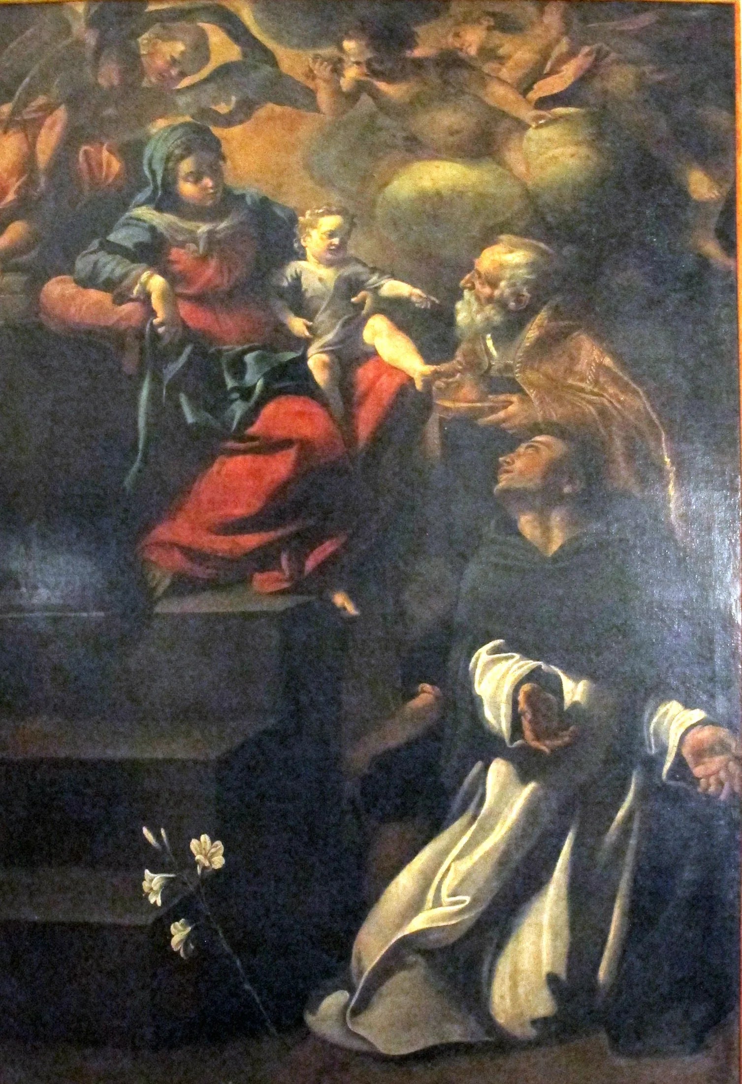Madonna in trono con Bambino e Santi - Giovanni Lanfranco image 1 reproduction artisanale de tableau