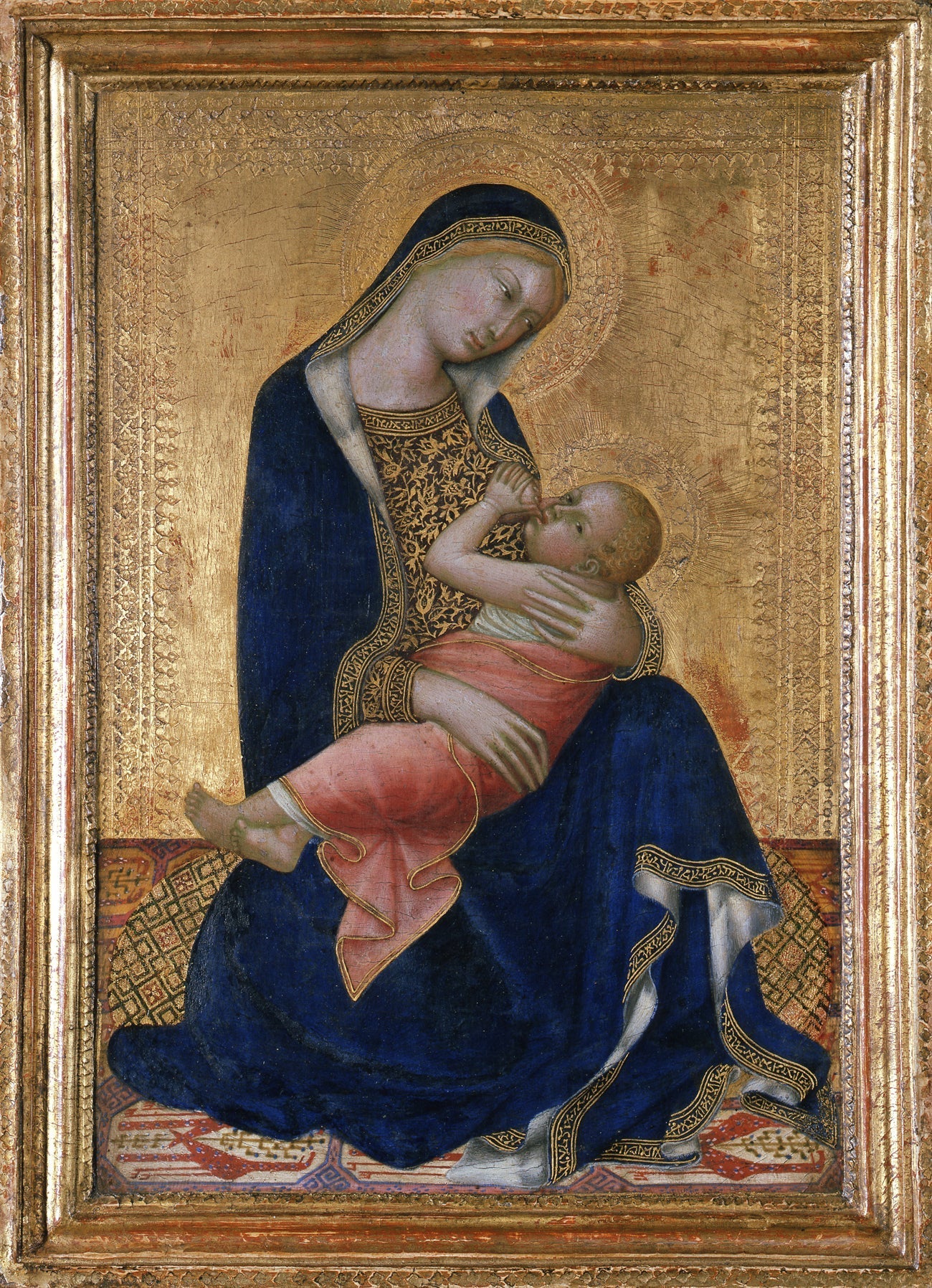 Madonna lactans - Lippo Memmi image 1 reproduction artisanale de tableau