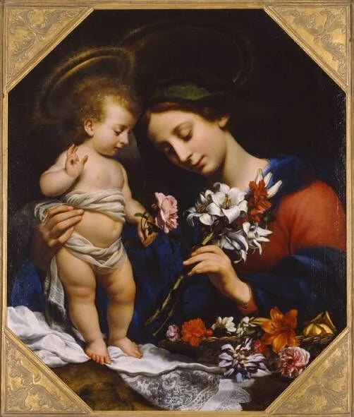 Madonna mit der Lilie - Carlo Dolci image 1 reproduction réalisée par Alpha Reproduction