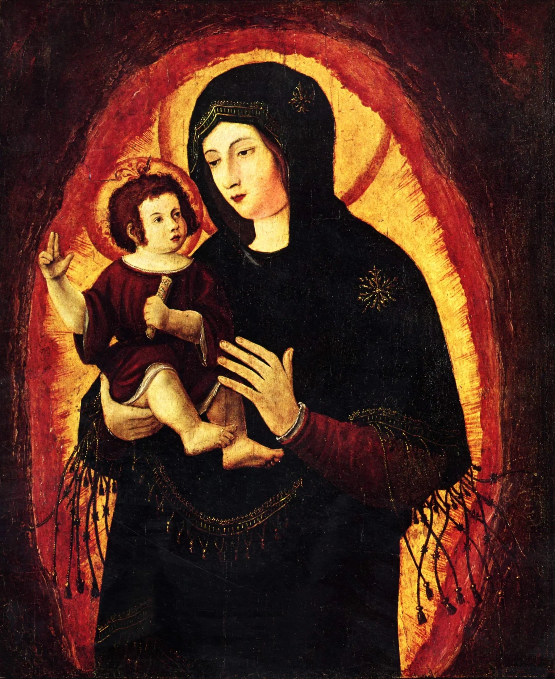 Madonna (Schöne Maria von Regensburg) - Albrecht Altdorfer image 1 copie peinte à la main à l’huile