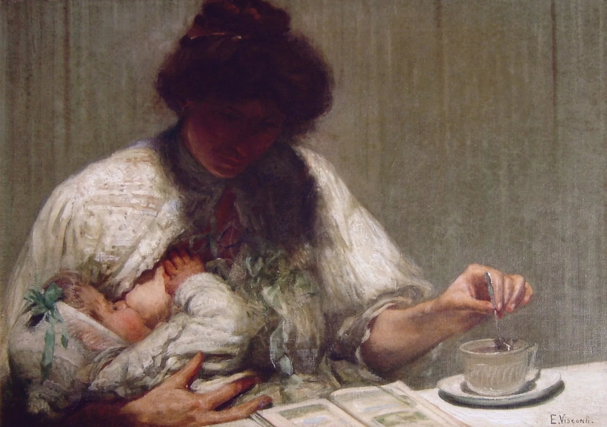 Mãe - Eliseu Visconti image 1 copie peinte à la main à l’huile