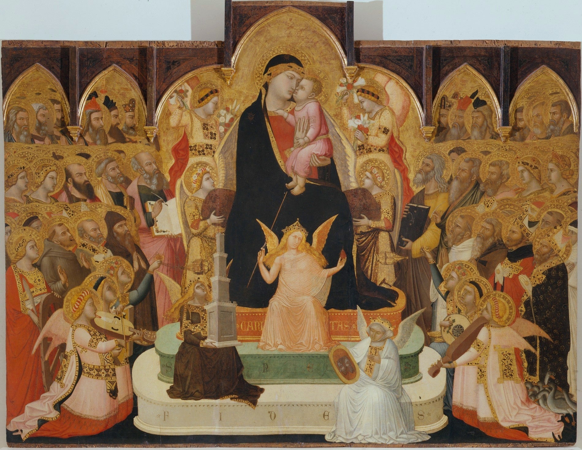 Maestà de Massa Marittima - Ambrogio Lorenzetti image 1 copie peinte à la main à l’huile