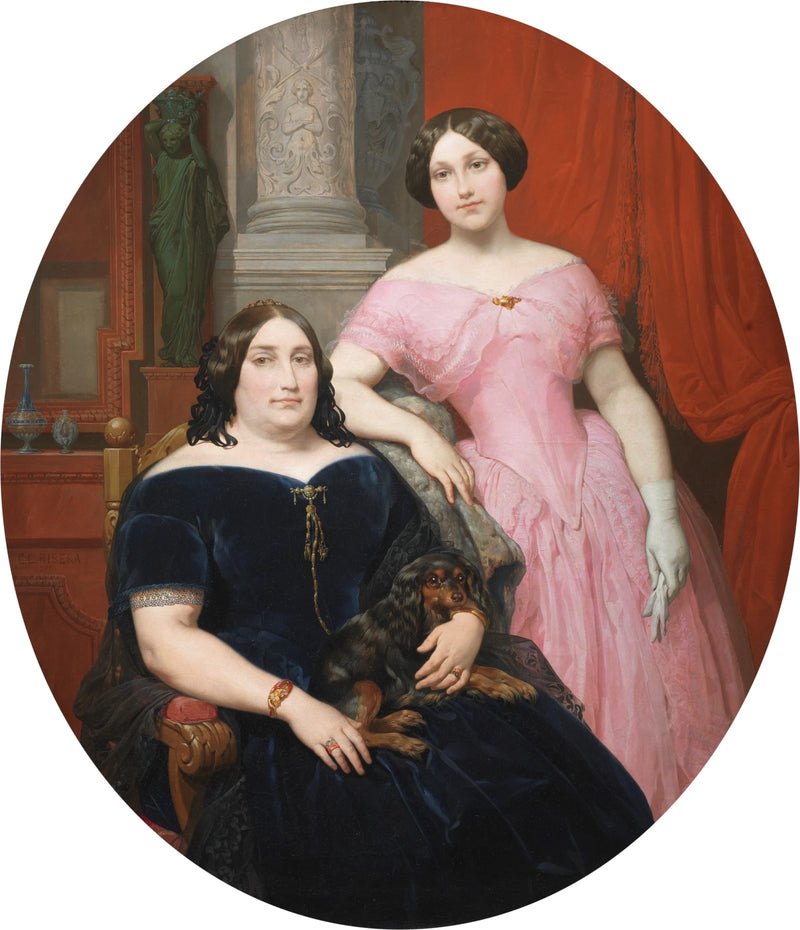 Magdalena Parrella y Urbieta et sa fille, Elisa Tapia y Parrella - Carlos Luis de Ribera y Fieve