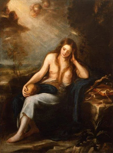 Magdalena penitente - Juan Carreño de Miranda image 1 copie de tableau peinte à la main