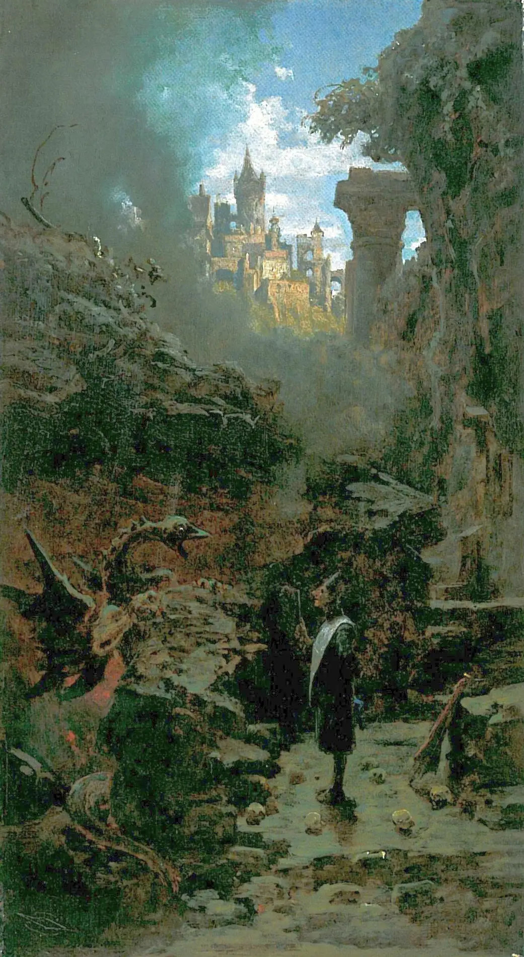 Magicien et Dragon - Carl Spitzweg image 1 reproduction artisanale de tableau