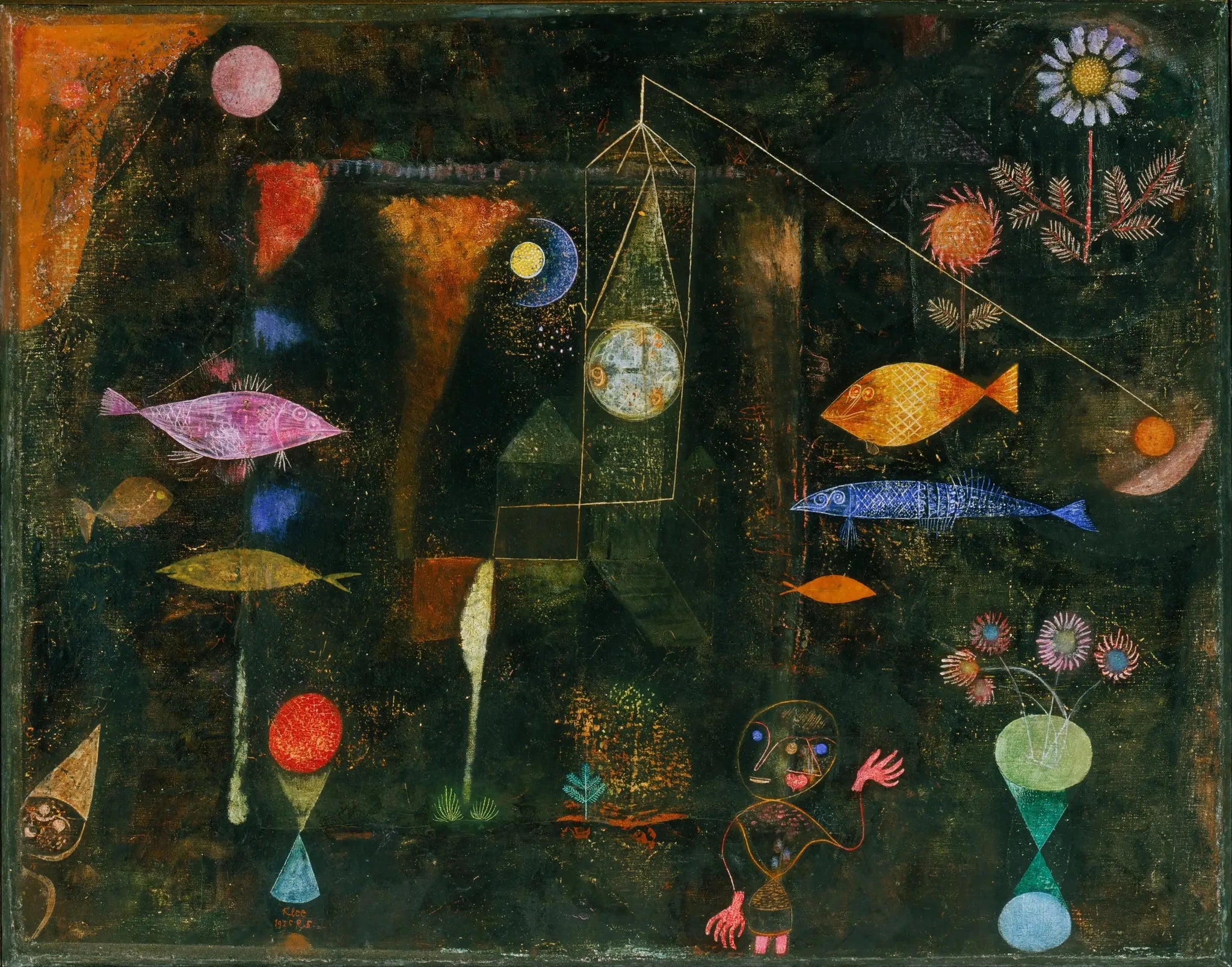 Magie des poissons - Paul Klee image 1 reproduction d’œuvre d’art à l’huile