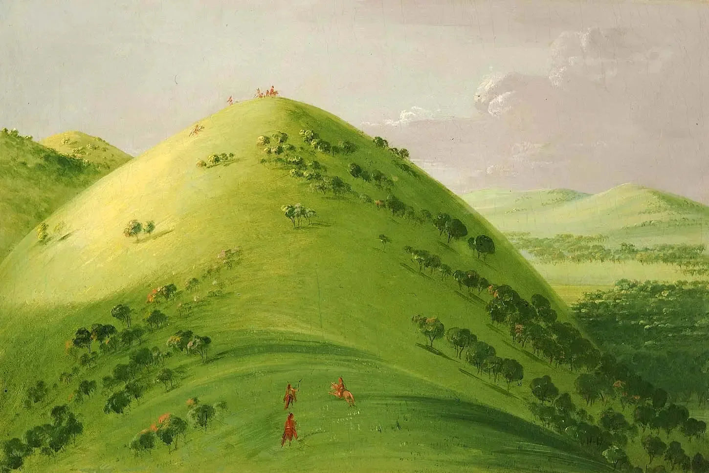 Magnifiques prairies, Haut-Mississippi - George Catlin image 1 tableau peint à l’huile sur toile