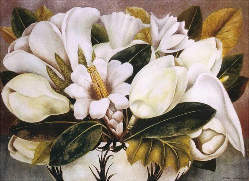 Magnolias - Frida Kahlo image 1 reproduction de peinture à l’huile