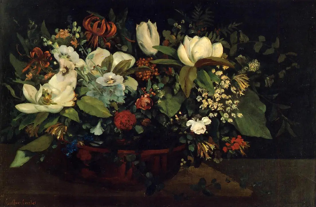 Magnolias - Gustave Courbet image 1 reproduction de peinture à l’huile