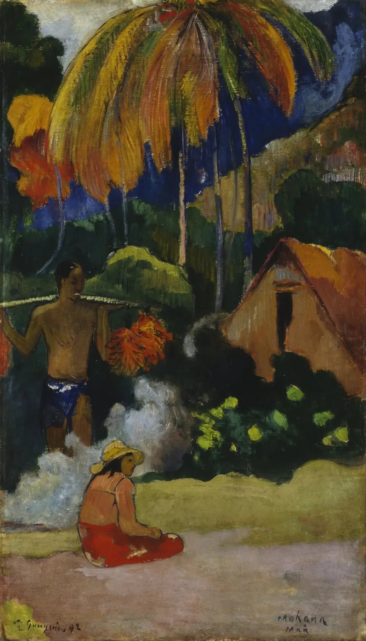 Mahana Maà - Paul Gauguin image 1 copie de tableau peinte à la main