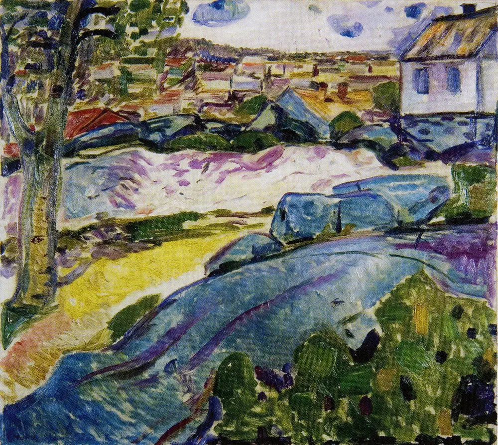 maison à Kragerø - Edvard Munch image 1 reproduction d’œuvre d’art à l’huile