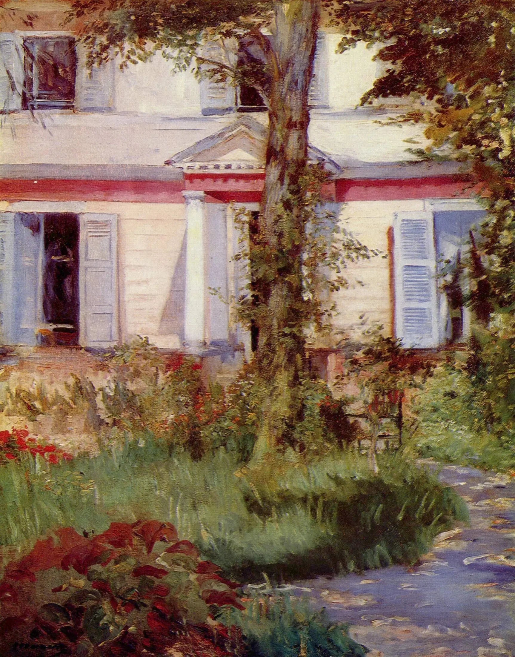Maison à Rueil - Édouard Manet image 1 reproduction de peinture à l’huile