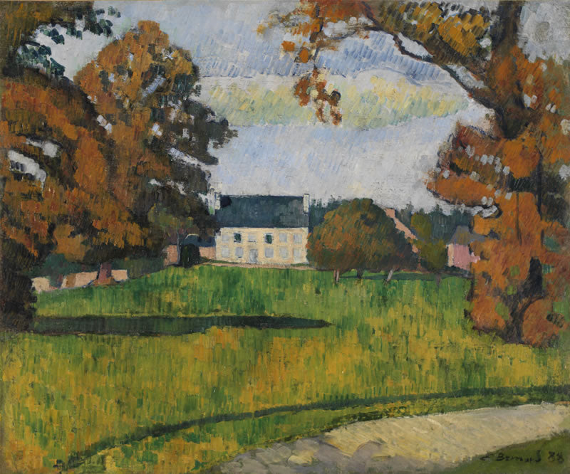 Maison au fond d'un parc - Émile Bernard image 1 tableau peint à l’huile sur toile