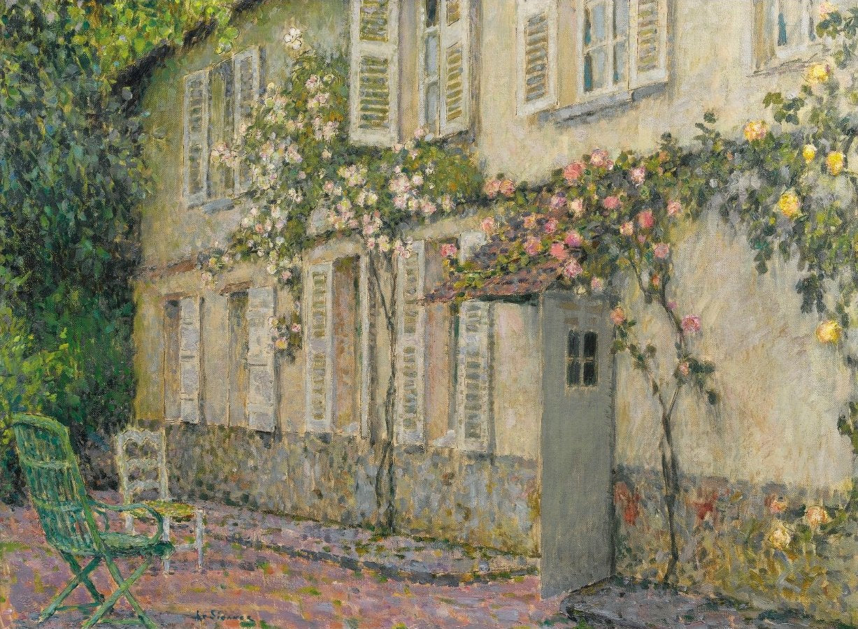 Maison Blanche, Gerberoy - Henri Le Sidaner image 1 tableau peint à l’huile sur toile