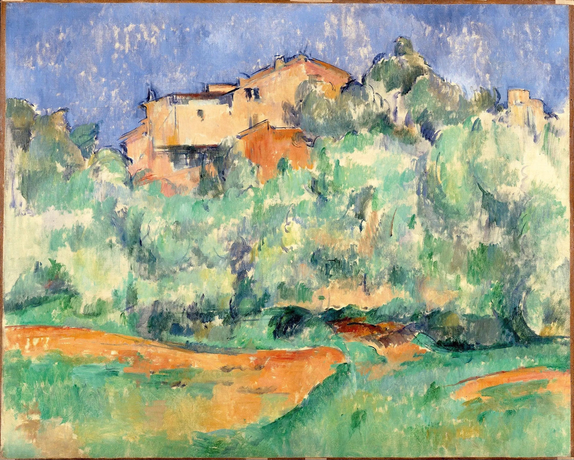 Maison de Bellevue et pigeonnier - Paul Cézanne image 1 copie peinte à la main à l’huile