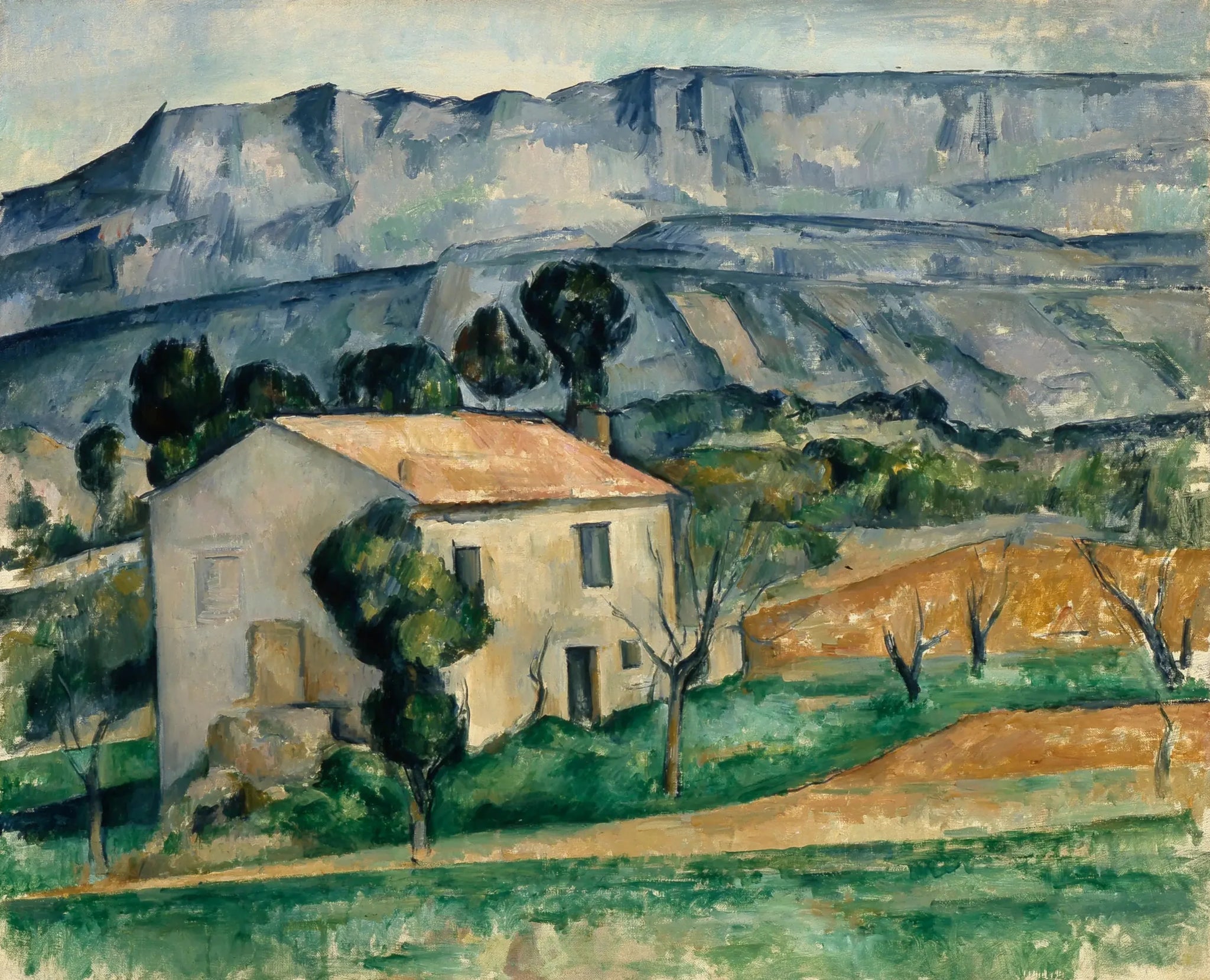 Maison devant la Sainte-Victoire près de Gardanne - Paul Cézanne image 1 tableau peint à l’huile sur toile