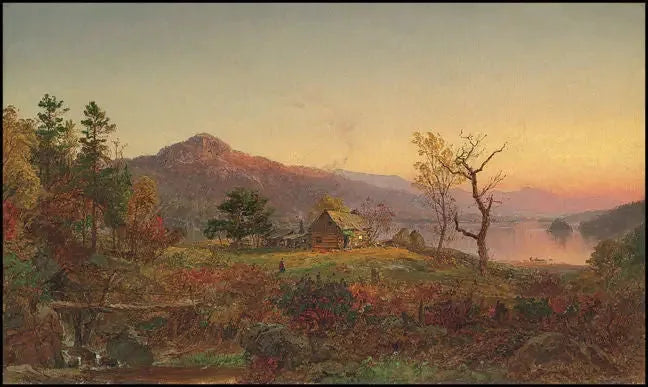 Maison du pêcheur, lac Greenwood - Jasper Francis Cropsey image 1 tableau peint à l’huile sur toile