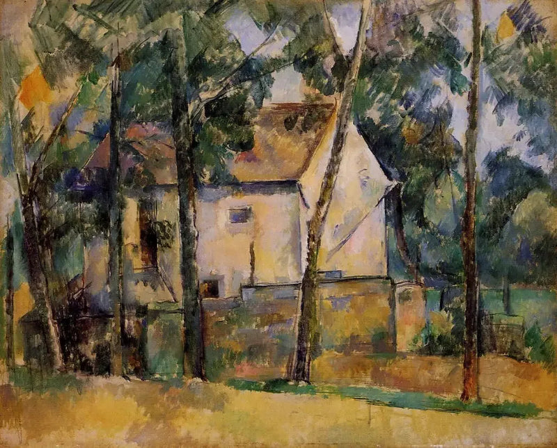 Maison et arbes - Paul Cézanne