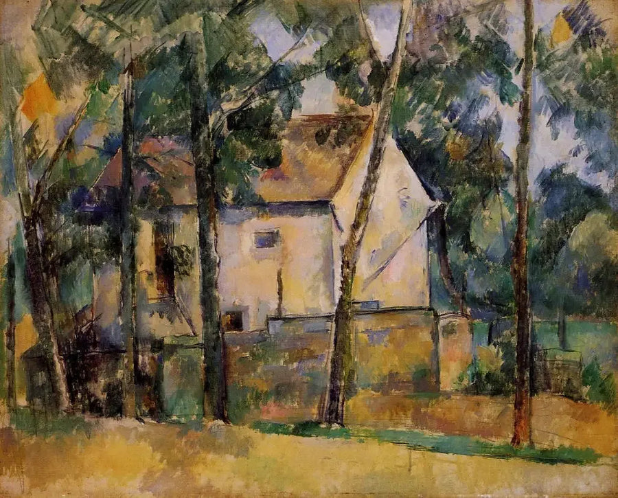 Maison et arbes - Paul Cézanne