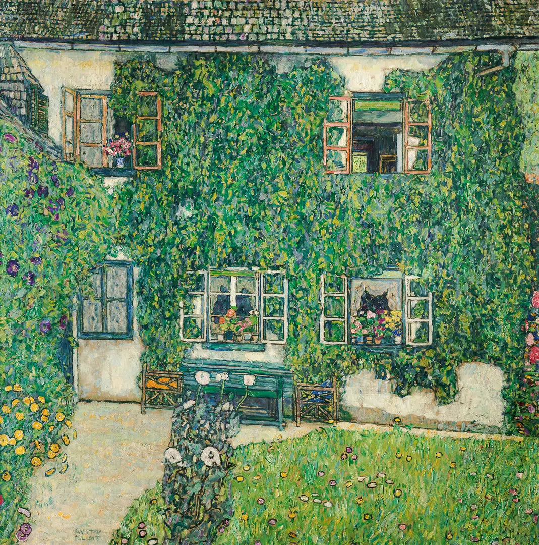 Maison forestière à Weissenbach - Gustav Klimt image 1 reproduction artisanale de tableau