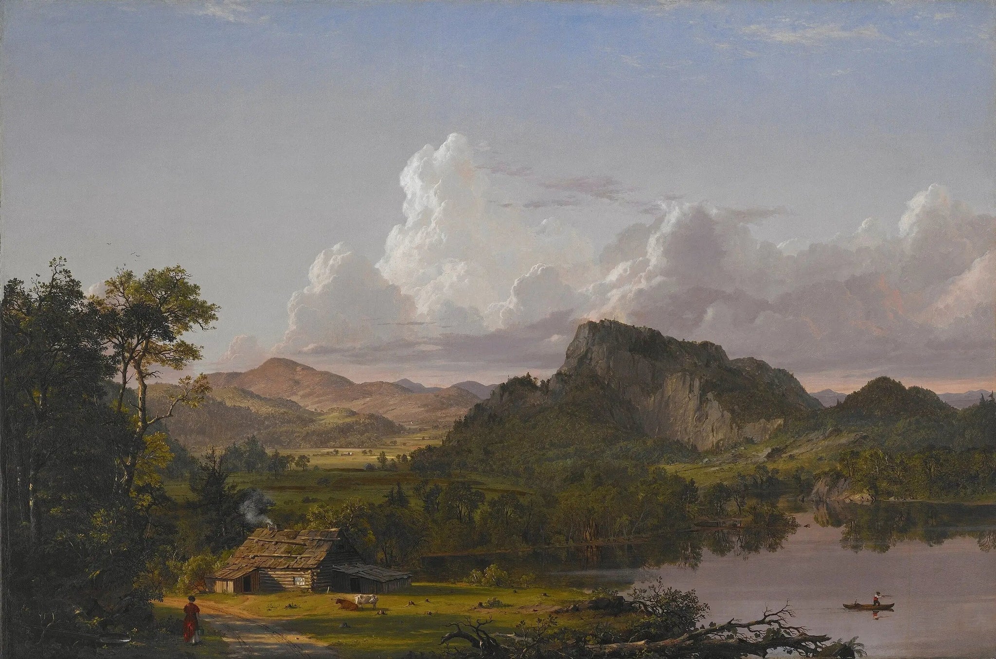 Maison près du lac - Frederic Edwin Church image 1 tableau peint à l’huile sur toile