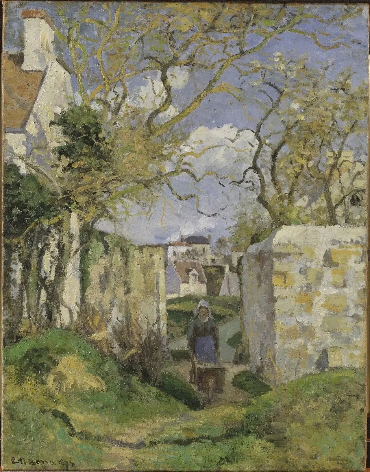 maison Rondest, Pontoise - Camille Pissarro image 1 copie de tableau peinte à la main