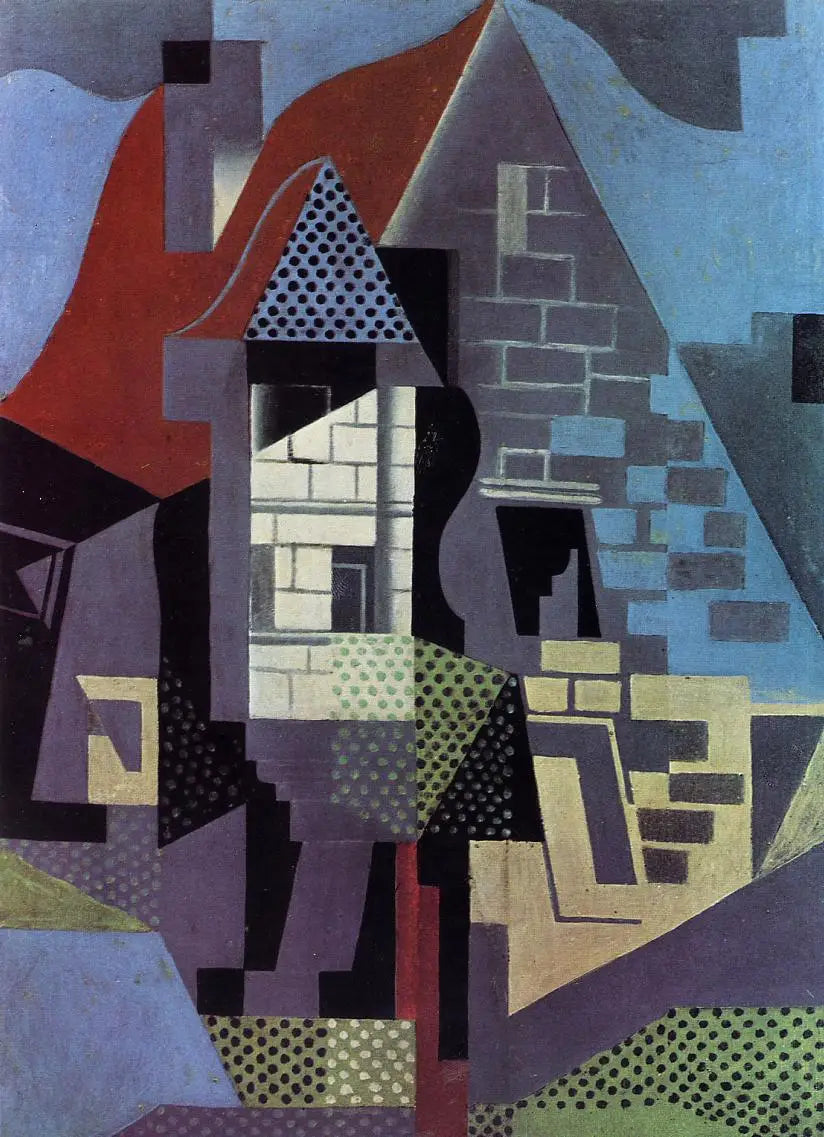 Maisons à Beaulieu - Juan Gris image 1 reproduction de peinture à l’huile