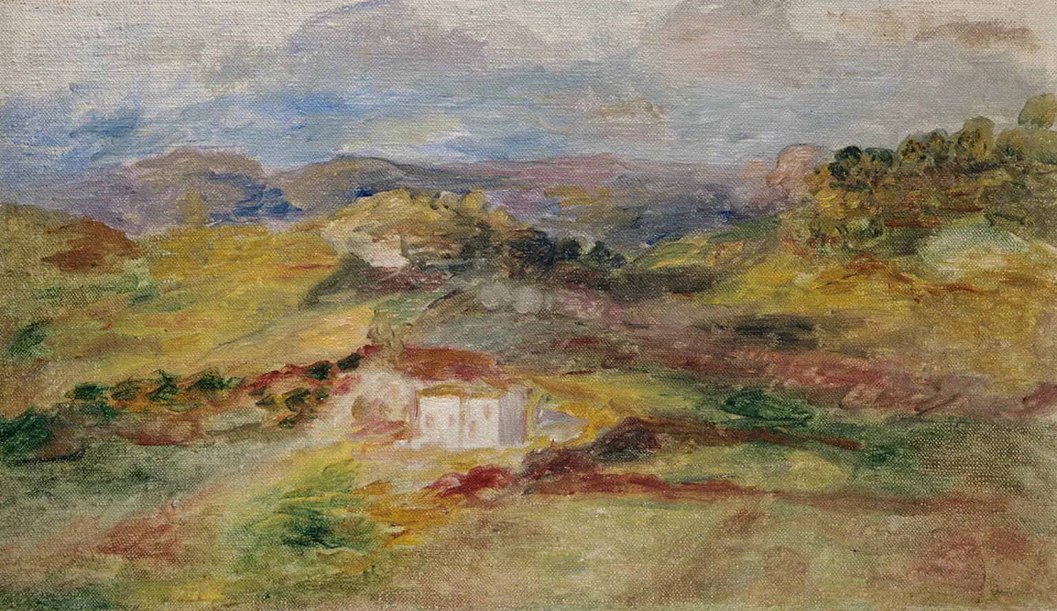 Maisons à Cagnes - Pierre-Auguste Renoir image 1 reproduction de peinture à l’huile