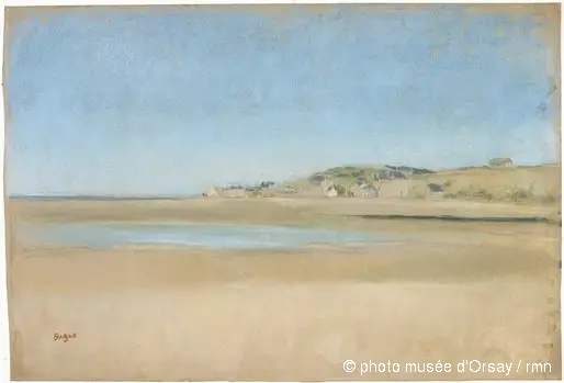 maisons au bord de la mer - Edgar Degas