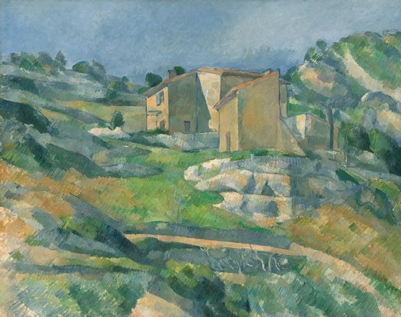 Maisons en provence : La vallée de Riaux près de l'Estaque - Paul Cézanne