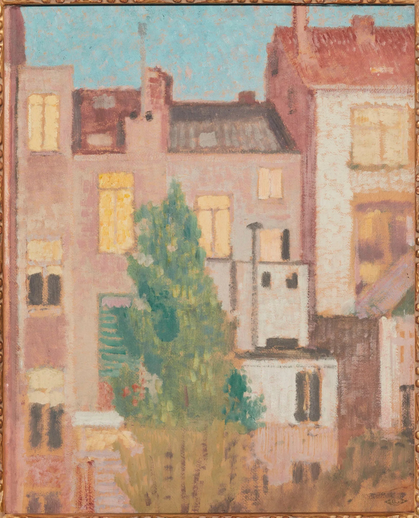 Maisons (Maisons) - Georges Lemmen image 1 reproduction de peinture à l’huile