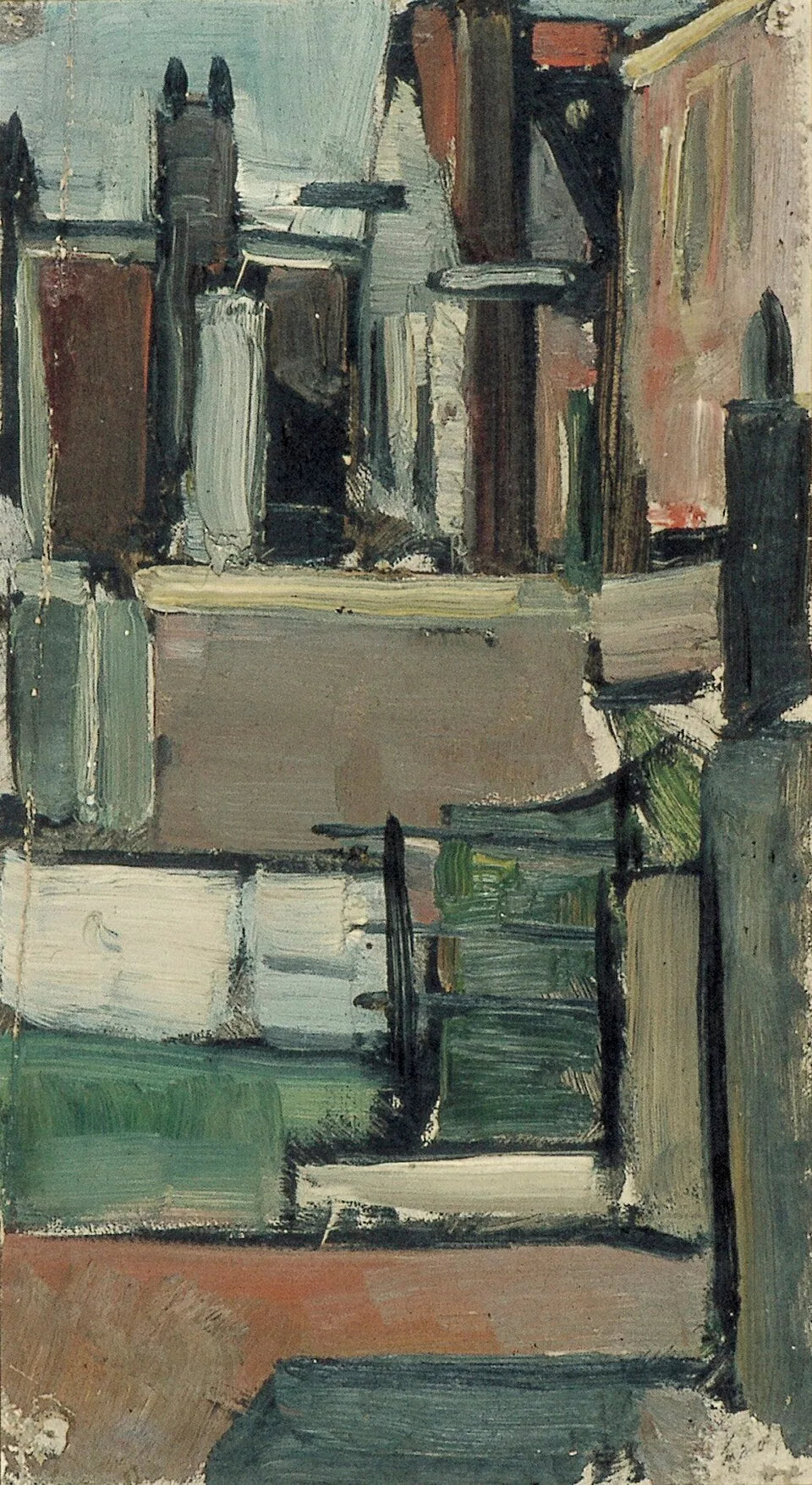 Maisons - Theo van Doesburg image 1 copie peinte à la main à l’huile