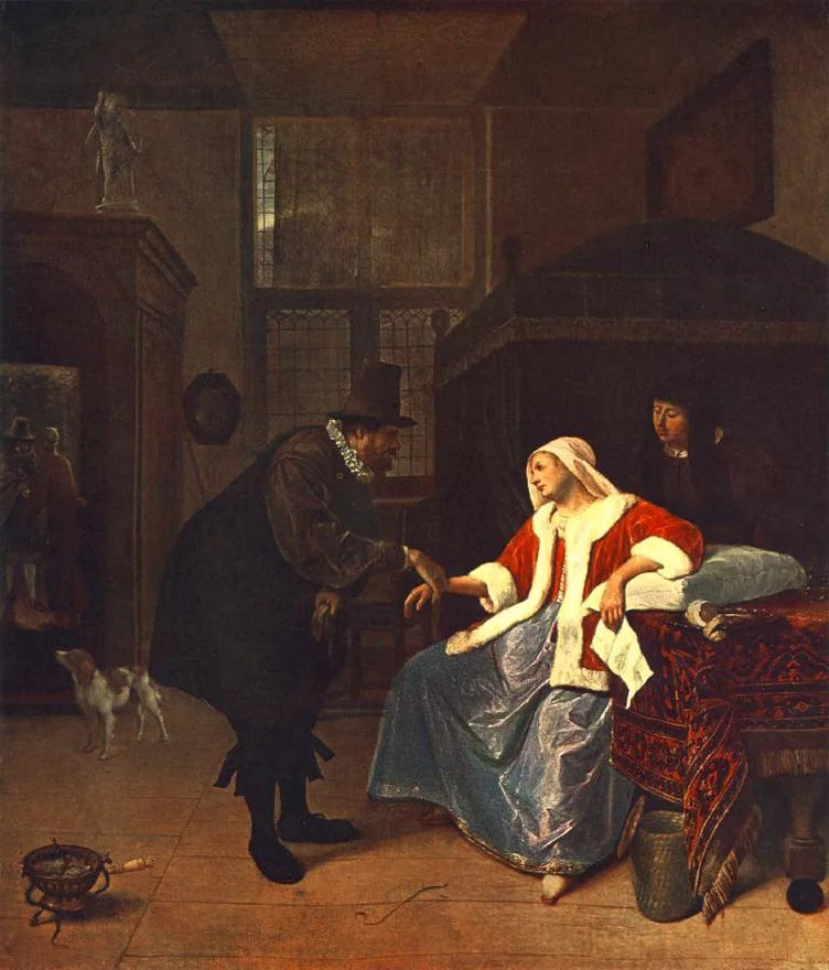 Maladie d'amour - Jan Steen image 1 copie peinte à la main à l’huile