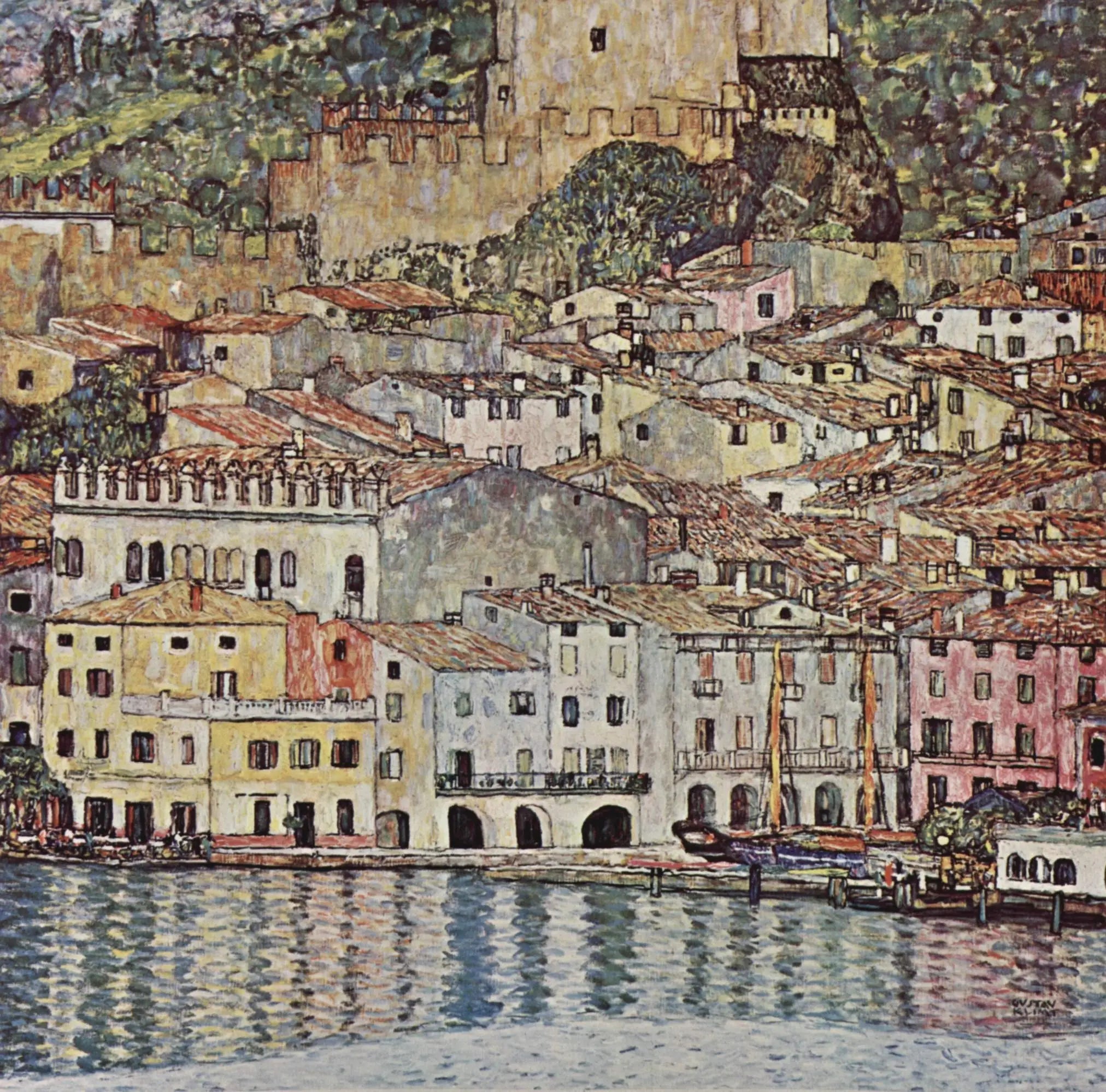 Malcesine sur le lac de Garde - Gustav Klimt image 1 reproduction de peinture à l’huile