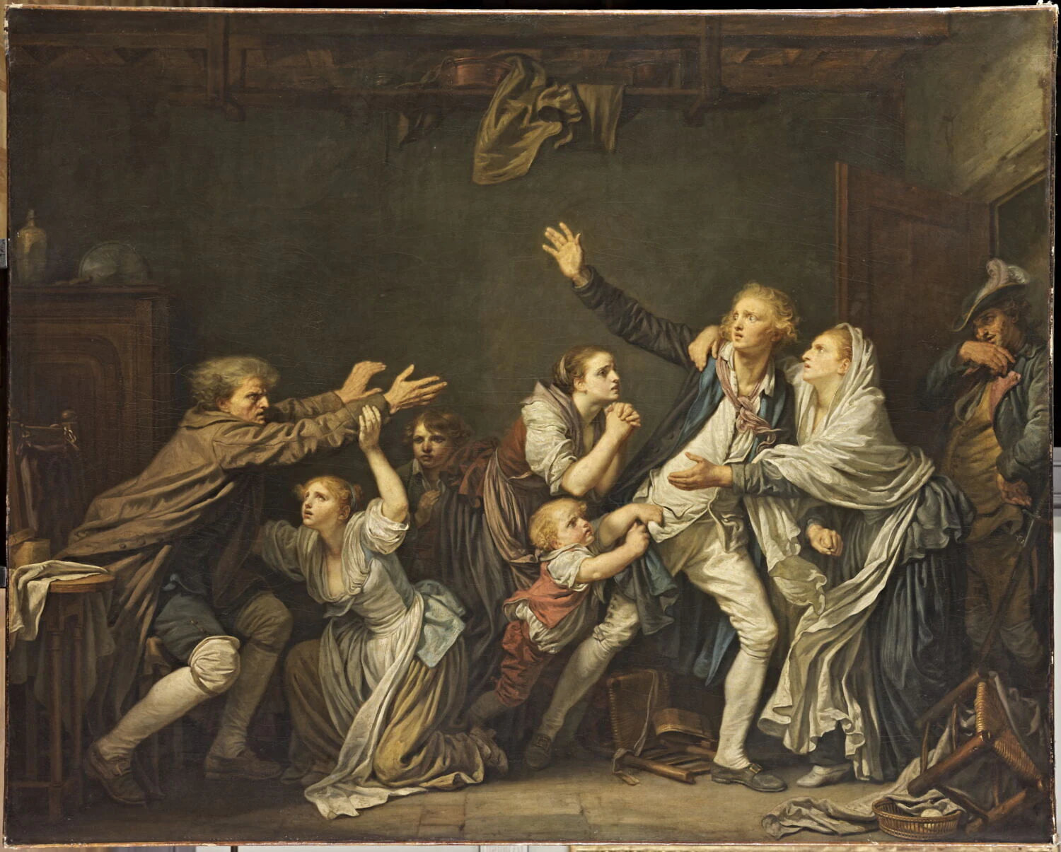 La Malédiction paternelle. Le Fils ingrat - Jean-Baptiste Greuze