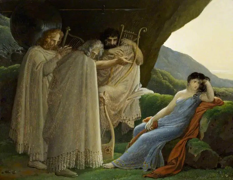 Malvina pleure la mort de son fiancé Oscar - Anne-Louis Girodet image 1 copie peinte à la main à l’huile