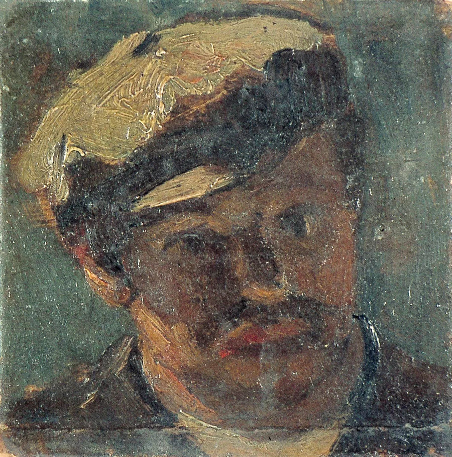 Man met snor en pet - Theo van Doesburg