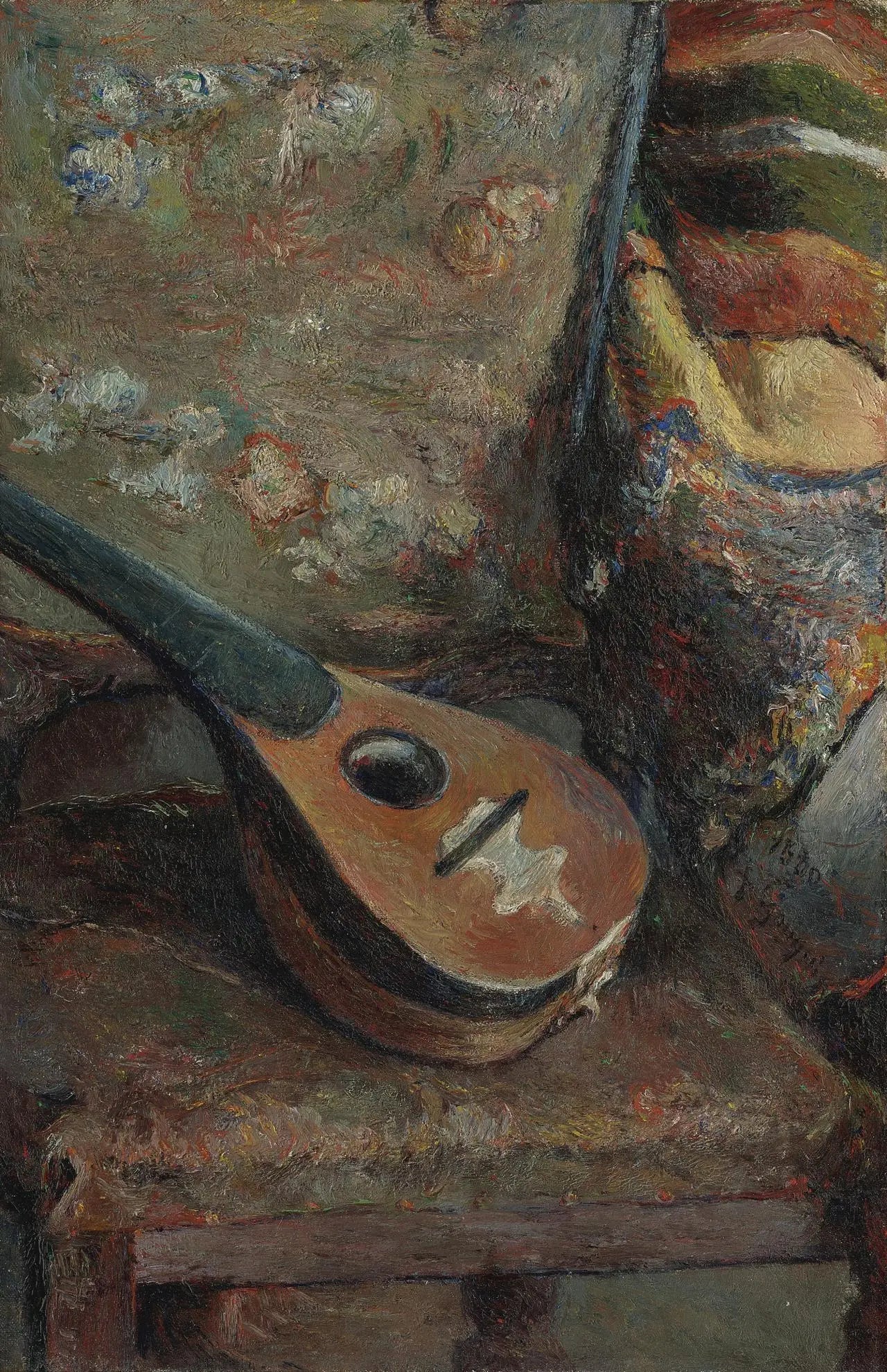 Mandoline sur une chaise - Paul Gauguin image 1 tableau peint à l’huile sur toile