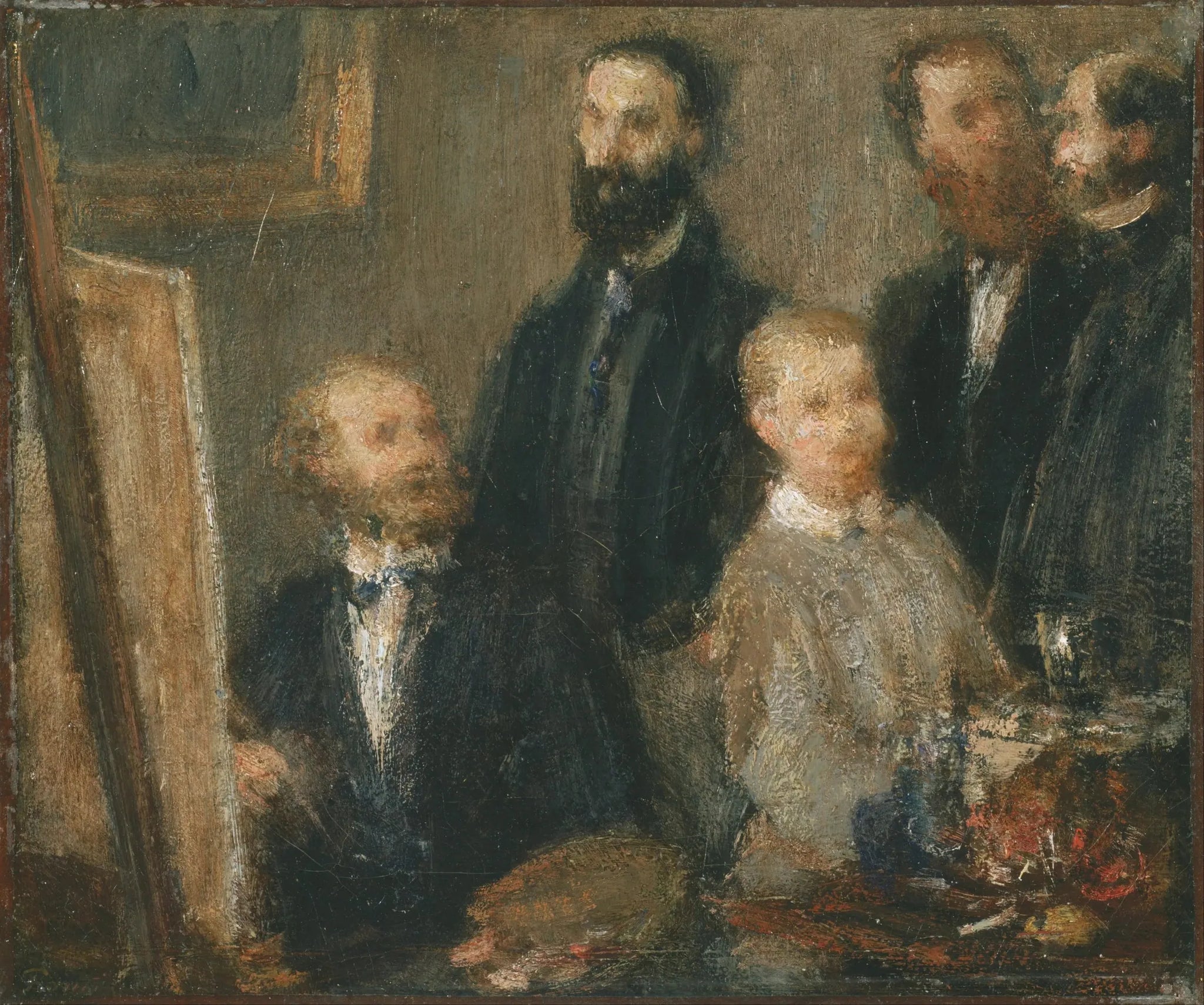 Manet dans son atelier - Henri Fantin-Latour image 1 reproduction d’œuvre d’art à l’huile