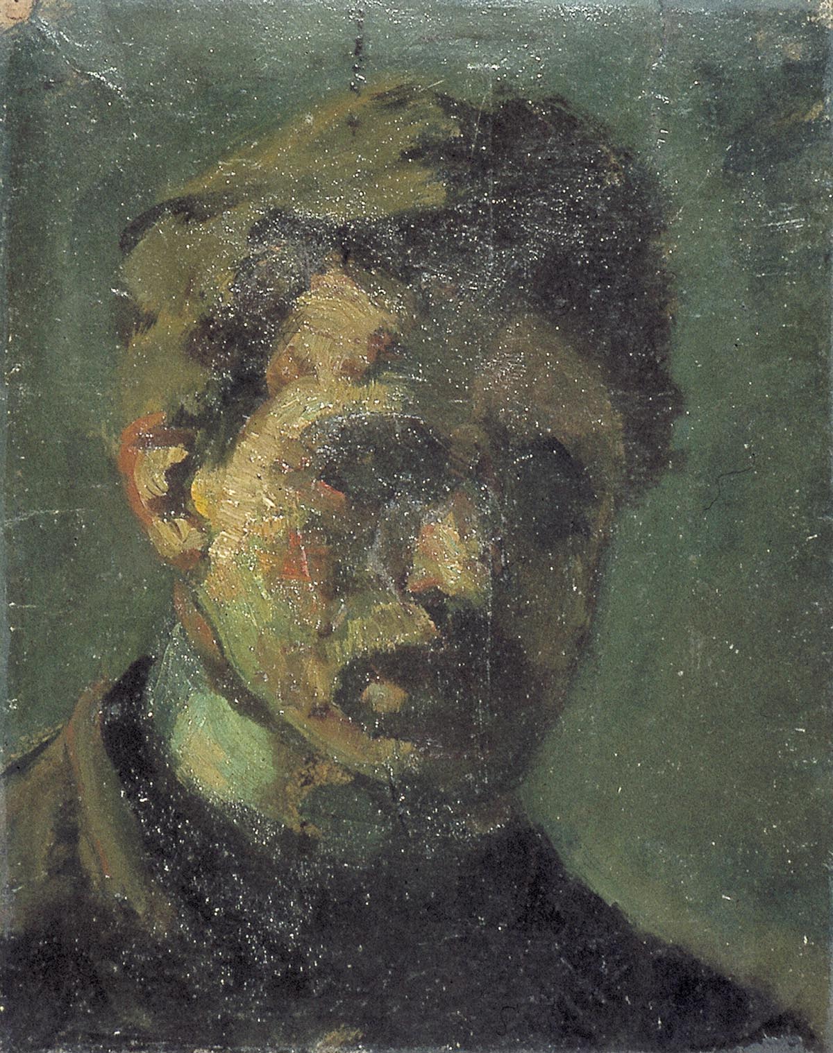 Mannenportret (zelfportret?) - Theo van Doesburg image 1 tableau peint à l’huile sur toile