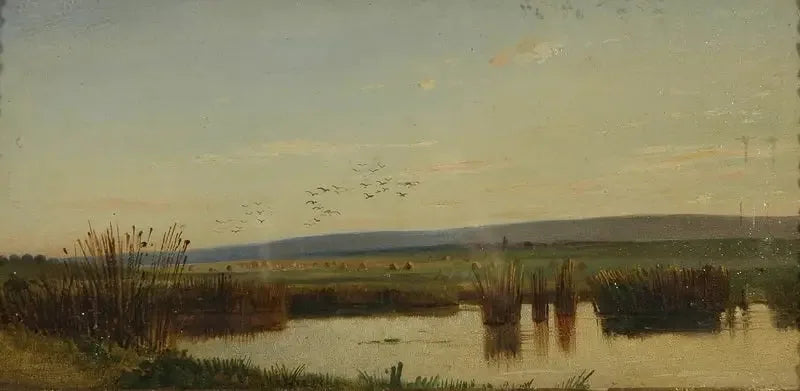 Marais au coucher du soleil - Ivan Chichkine image 1 copie de tableau peinte à la main