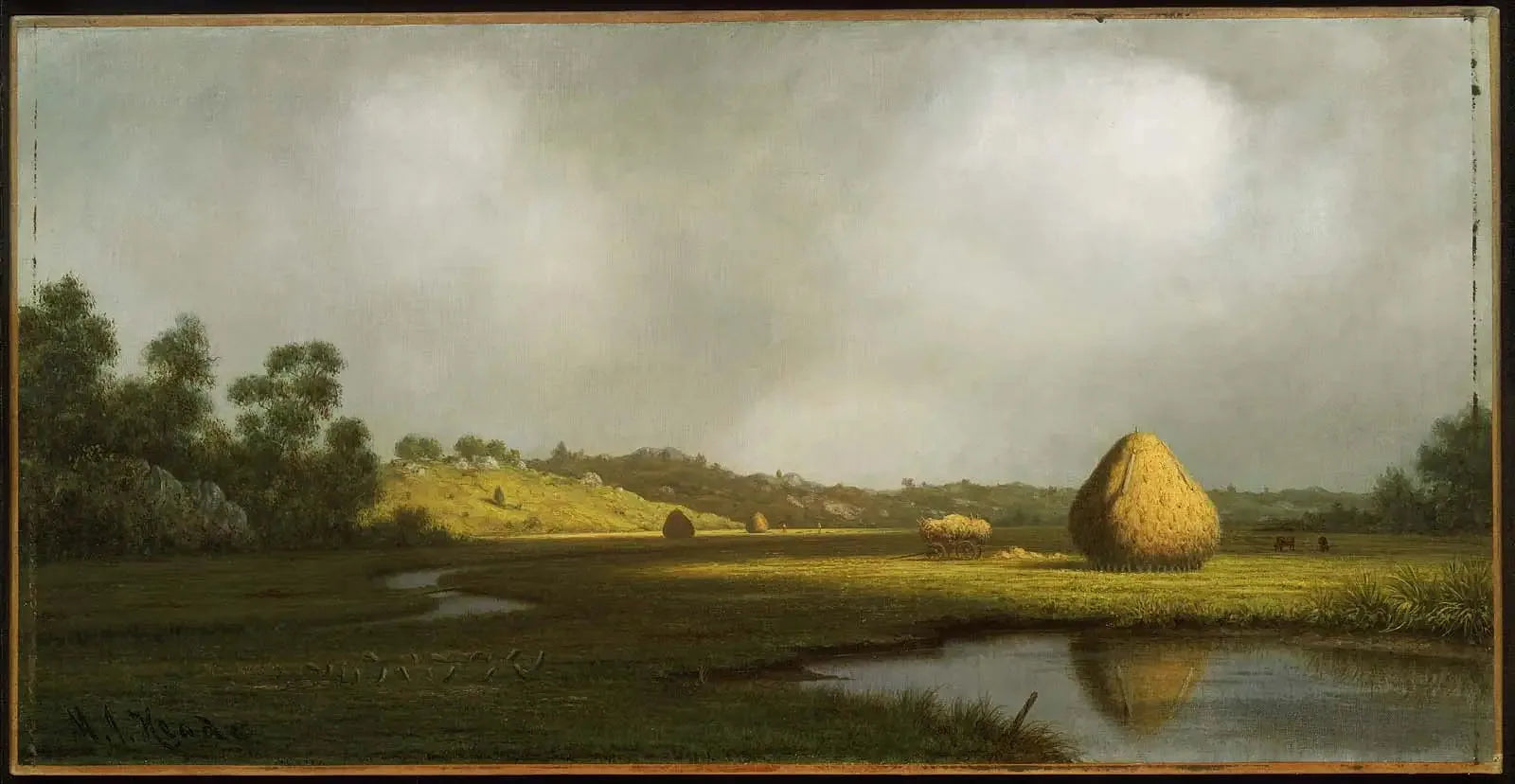 Marais salants, Newburyport, Massachusetts - Martin Johnson Heade image 1 reproduction artisanale de tableau